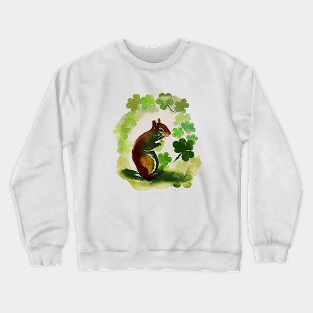 St Patrick's Day Squirrel Crewneck Sweatshirt by fistikci